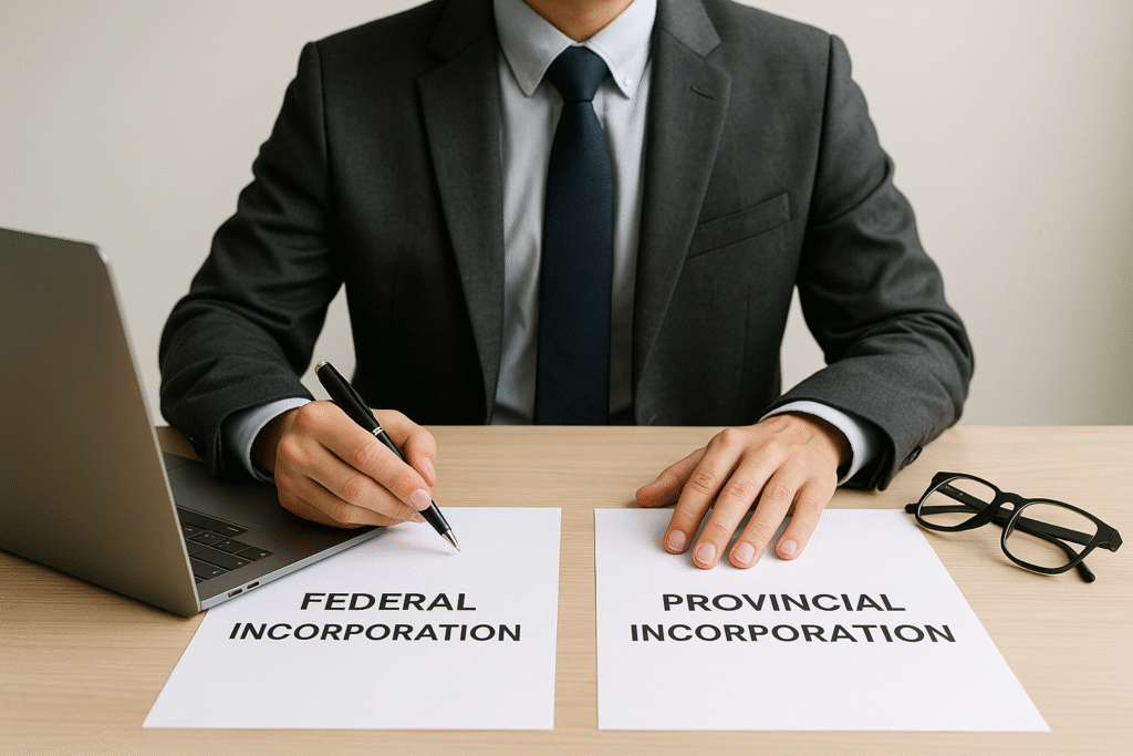 Federal vs Provincial Incorporation in Ontario Federal vs Provincial Incorporation in Ontario