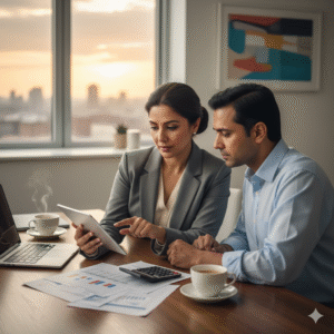 Business owners discussing Income split strategies