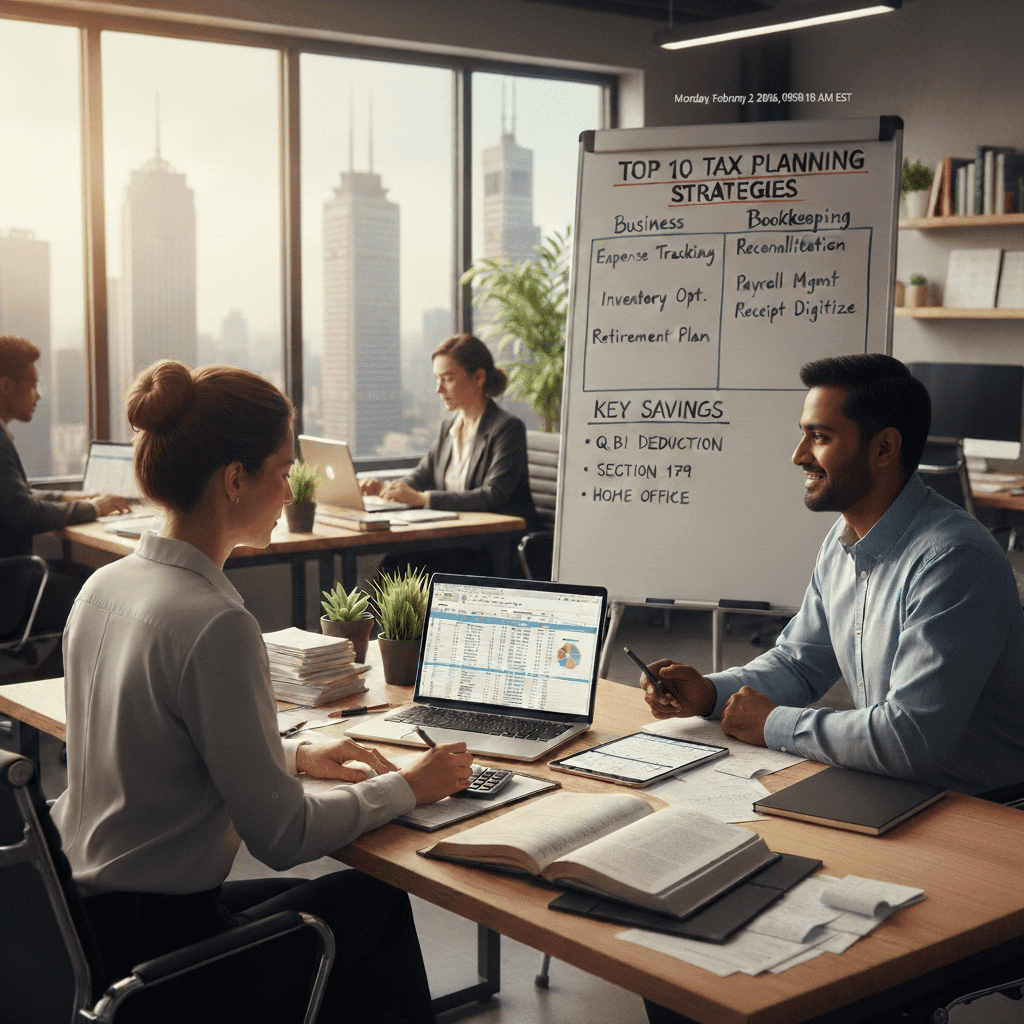 Top 10 Tax Planning Strategies Every Small Business Should Apply with Bookkeeping Services small business office