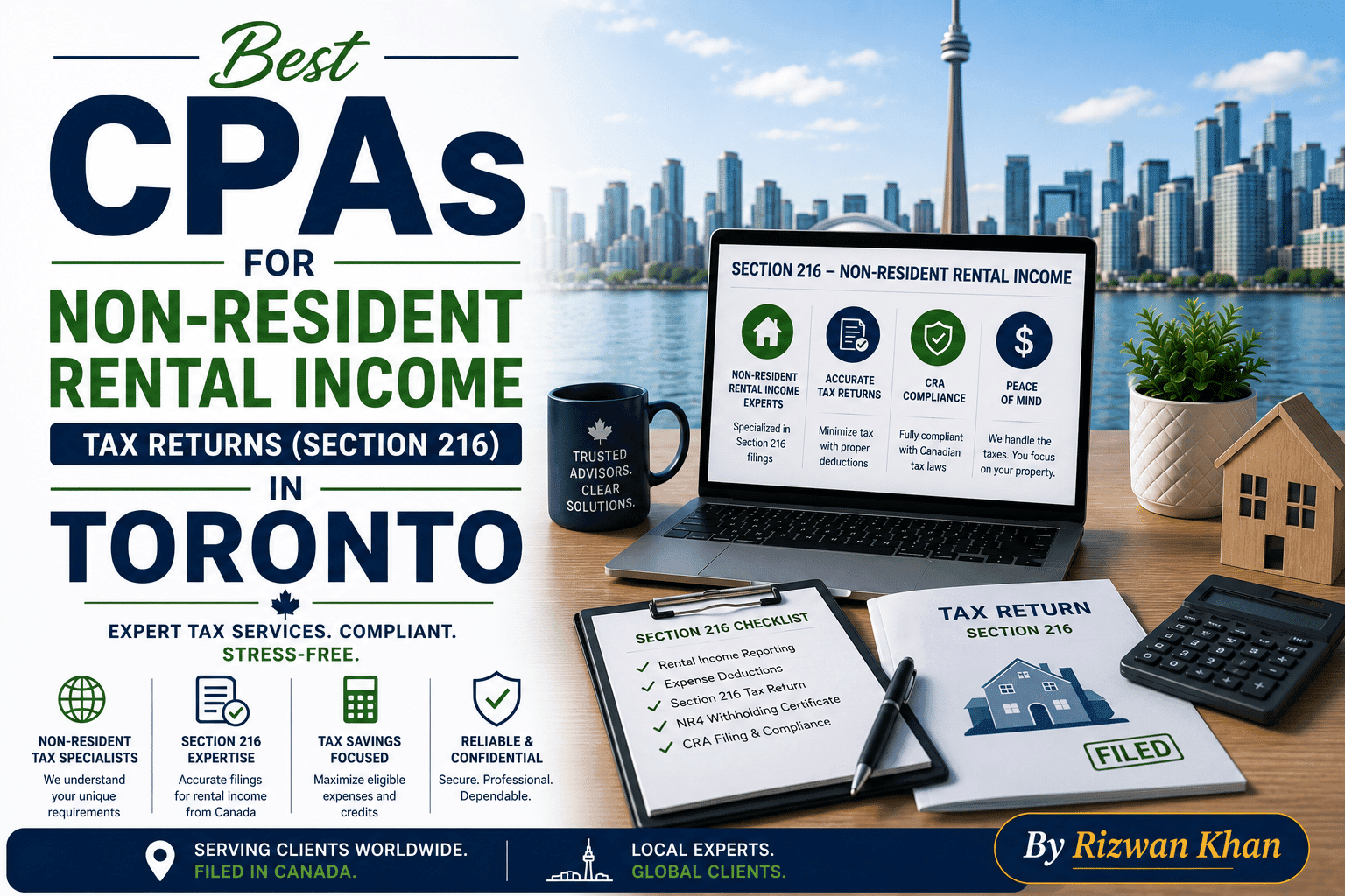 Best CPAs for Non-Resident Rental Income Tax Returns (Section 216) in Toronto