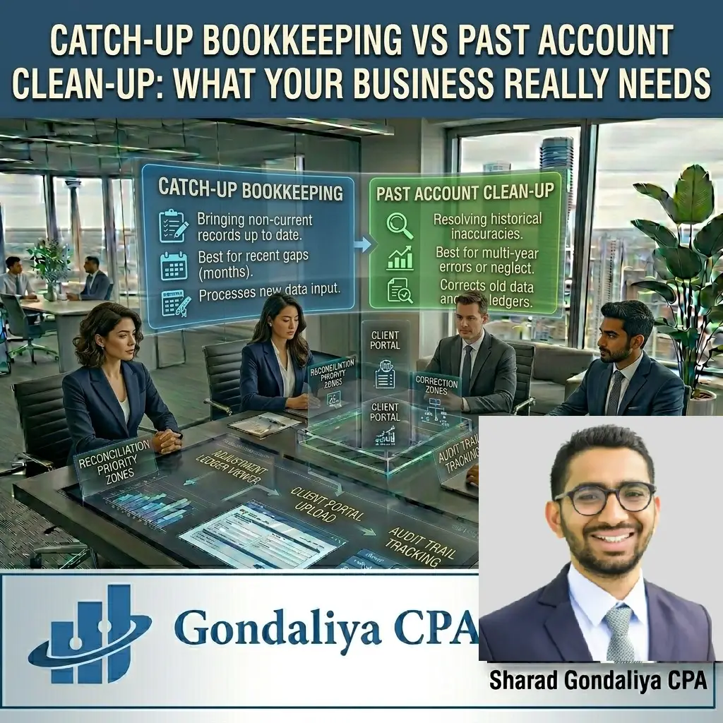 catch up bookkeeping vs past account clean up