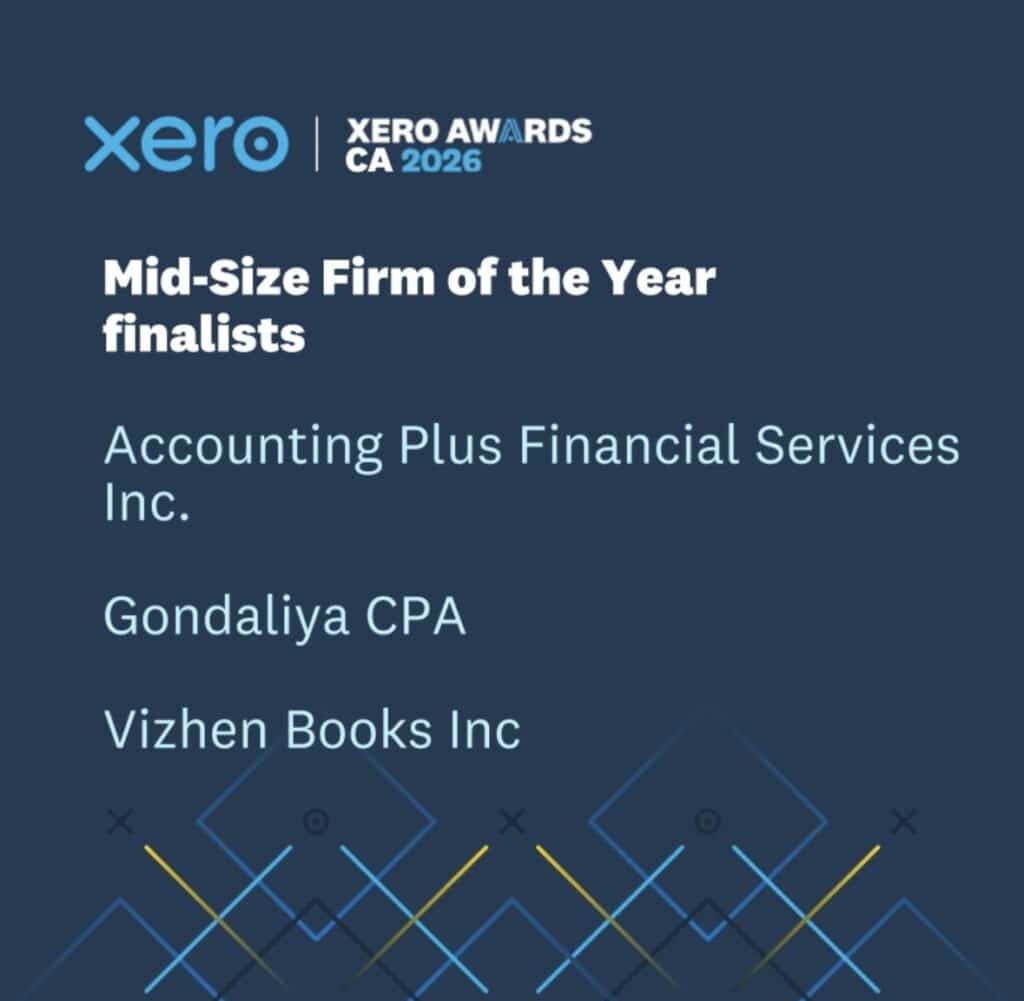 Gondaliya CPA - Xero Awards Canada 2026 Mid-Size Firm of the Year Finalist”