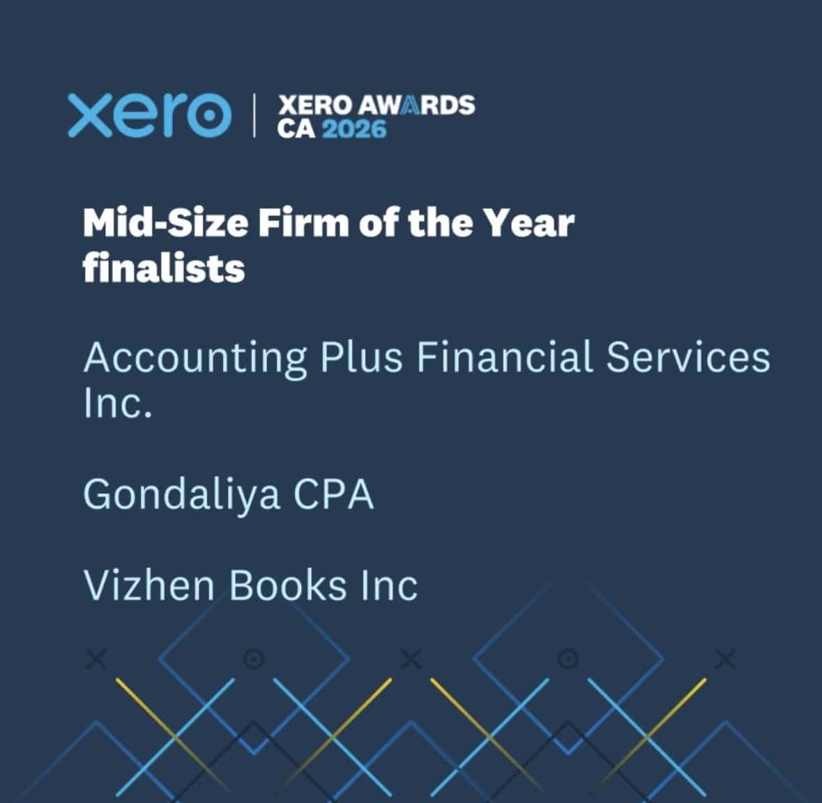 About Gondaliya CPA Xero Awards Canada 2026 Mid-Size Firm of the Year Finalist - Gondaliya CPA