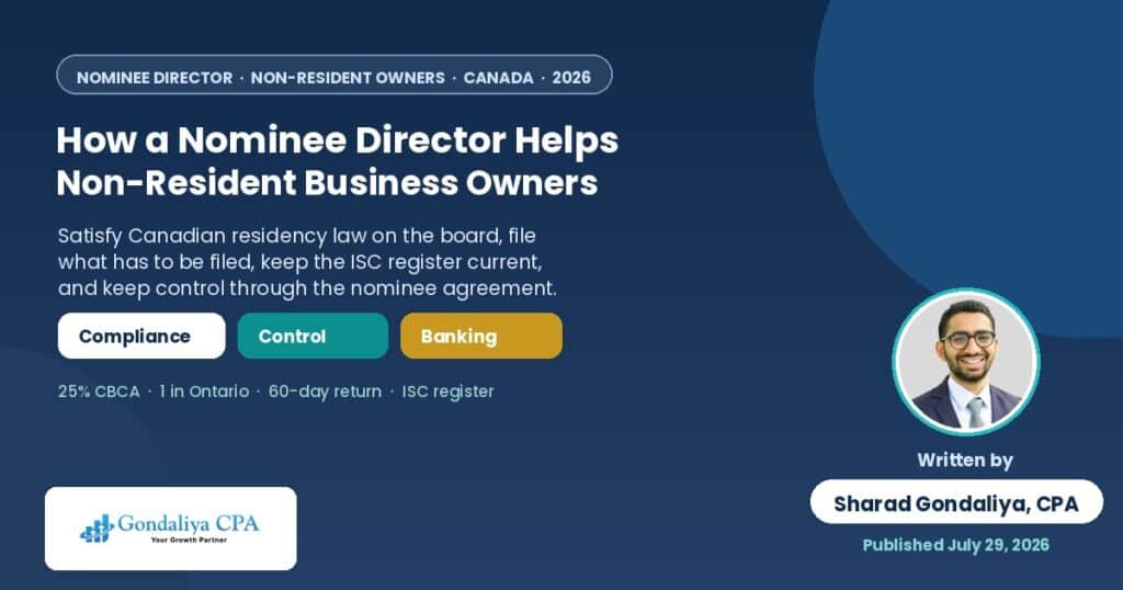 How a Nominee Director Can Help Non-Resident Business Owners Maintain Canadian Corporate Compliance