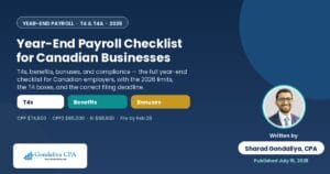 Year-End Payroll Checklist for Canadian Businesses