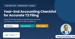 Corporate Financial Year-End Accounting Checklist for Accurate T2 Filing in Canada