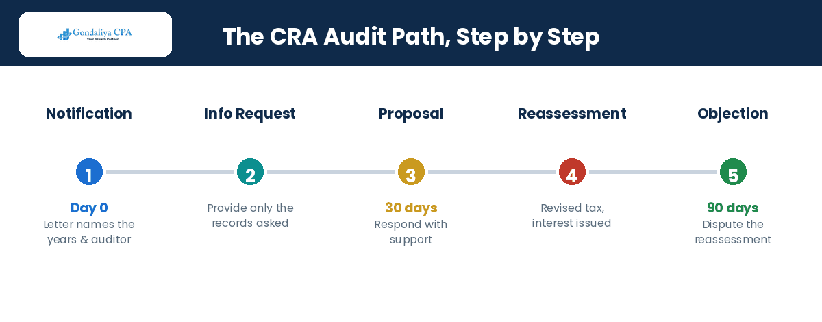 Step-by-step CRA audit process from notification to objection