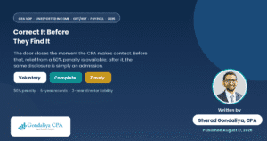 How Canadian Corporations Can Use the CRA VDP to Correct Unreported Income and Tax Errors