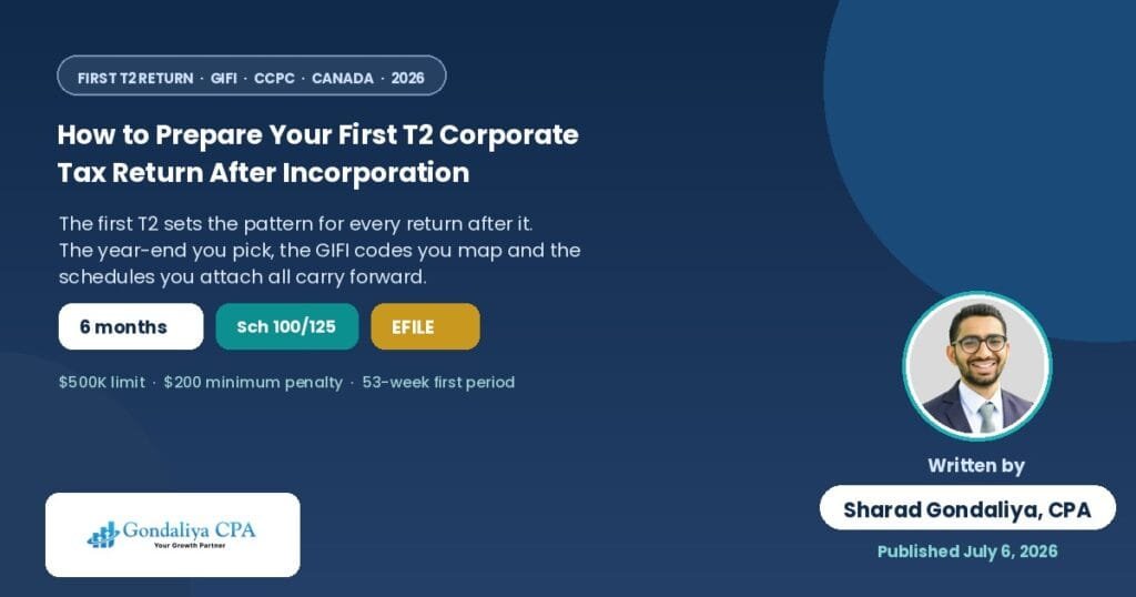 How to Prepare Your First T2 Corporate Tax Return After Incorporation in Canada