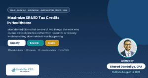 How Healthcare Practices Can Maximize SR&ED Tax Credits and Recover Eligible Innovation Costs