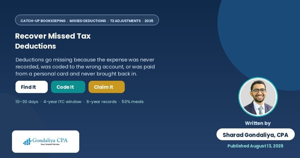 How Catch-Up Bookkeeping Can Help Canadian Businesses Recover Missed Tax Deductions
