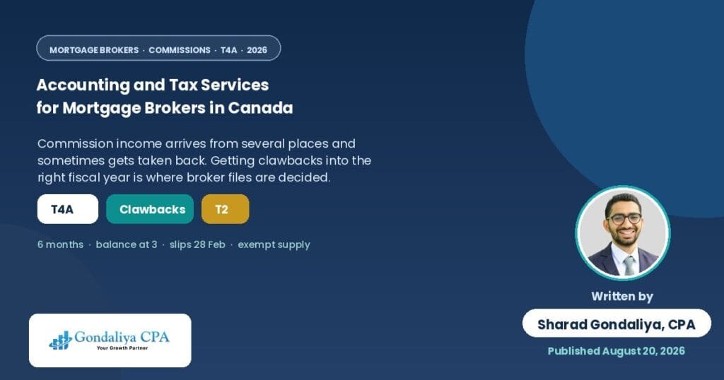 Accounting and Tax Services for Mortgage Brokers in Canada