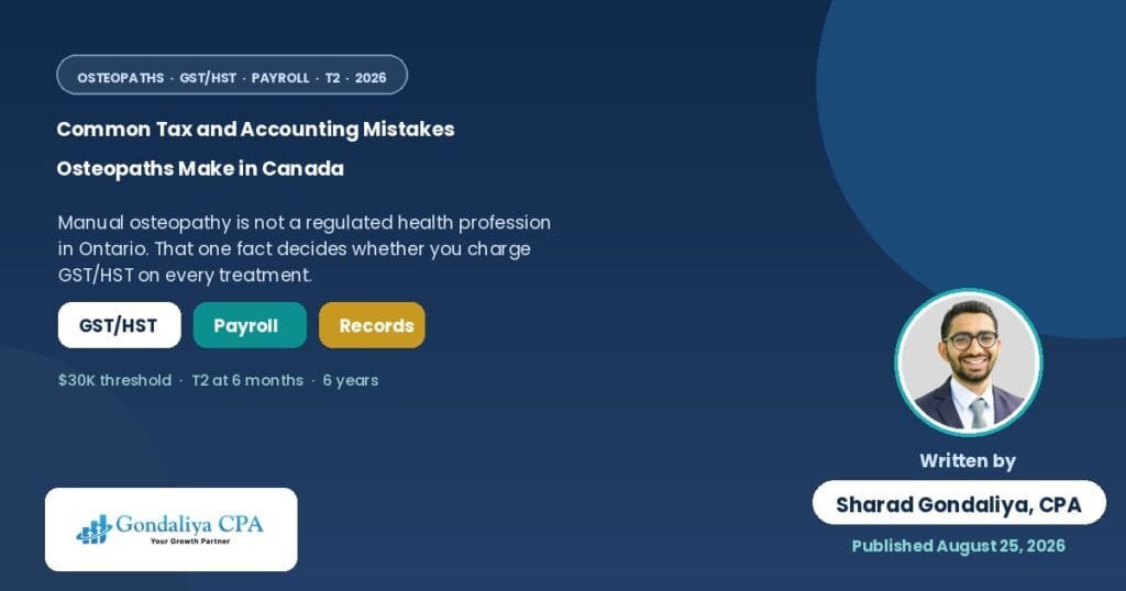 Common Tax and Accounting Mistakes Osteopaths Make in Canada