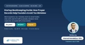 Startup Bookkeeping Guide: How Proper Financial Records Help Founders Avoid Costly Tax Mistakes