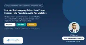 Startup Bookkeeping Guide: How Proper Financial Records Help Founders Avoid Costly Tax Mistakes