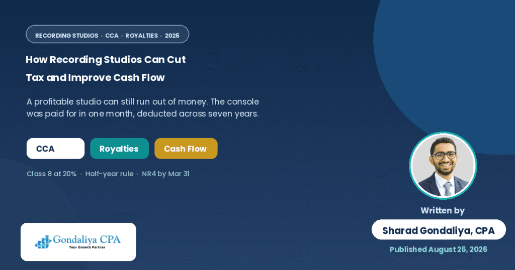 How Recording Studios in Canada Can Reduce Taxes