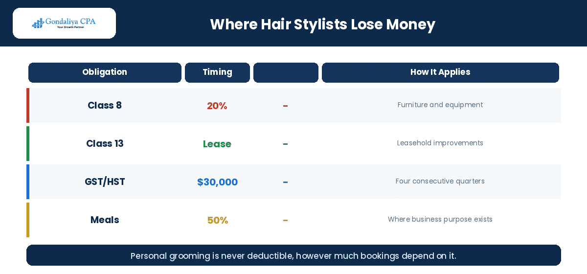 Where Canadian hair stylists lose money: status, inventory and capital class