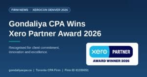 Gondaliya CPA Named a Winner at the Xero Partner Awards Canada 2026