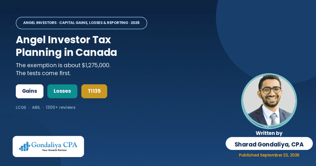 Angel Investor Tax Planning in Canada