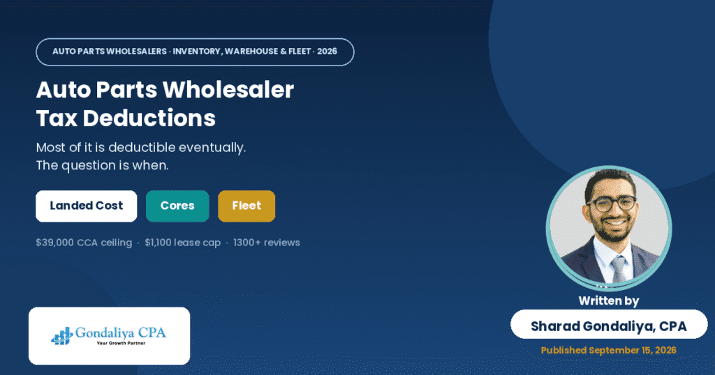 Auto Parts Wholesaler Tax Deductions in Canada