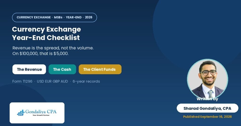 Currency Exchange Business Year-End Tax Checklist in Canada