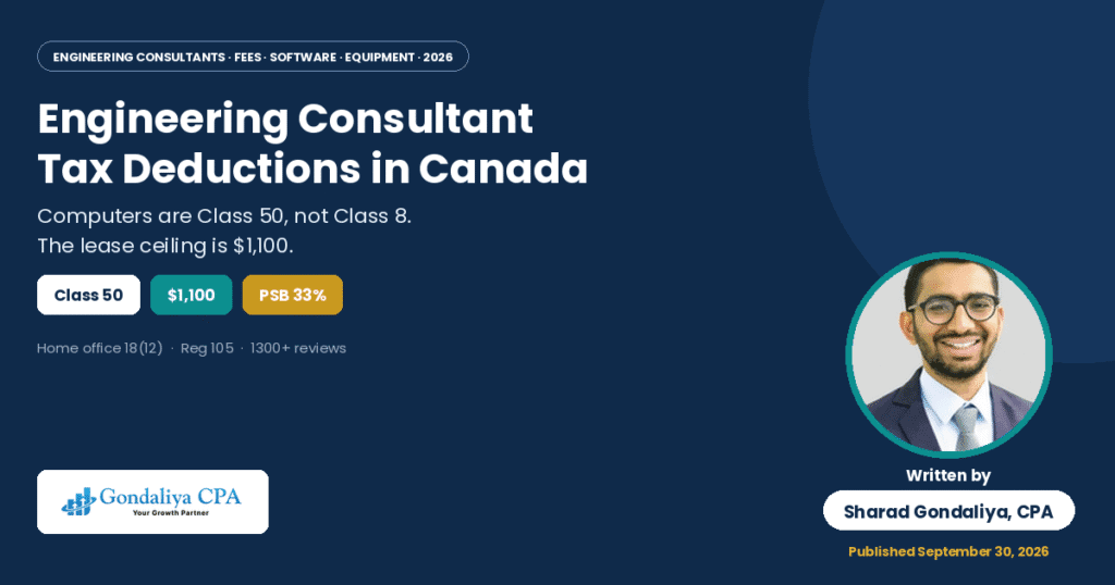 Engineering Consultant Tax Deductions in Canada: Professional Fees, Software, Equipment & Business Expenses Engineering Consultant Tax Deductions