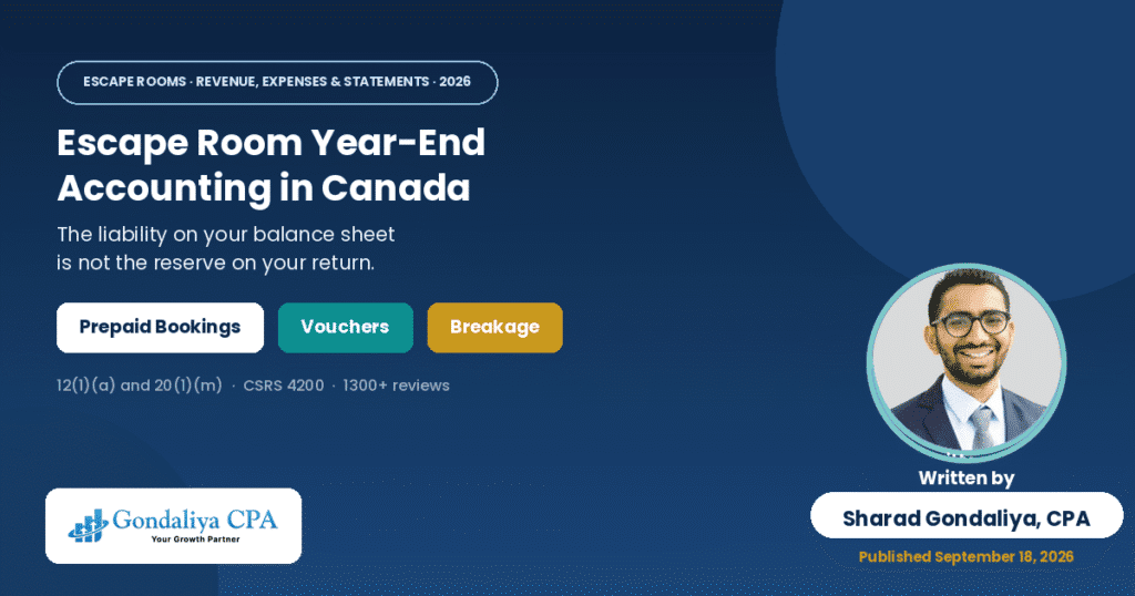 Escape Room Year-End Accounting in Canada: Revenue, Expenses & Financial Statements Escape Room Year-End Accounting in Canada