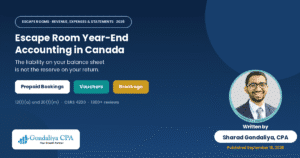 Escape Room Year-End Accounting in Canada: Revenue, Expenses & Financial Statements