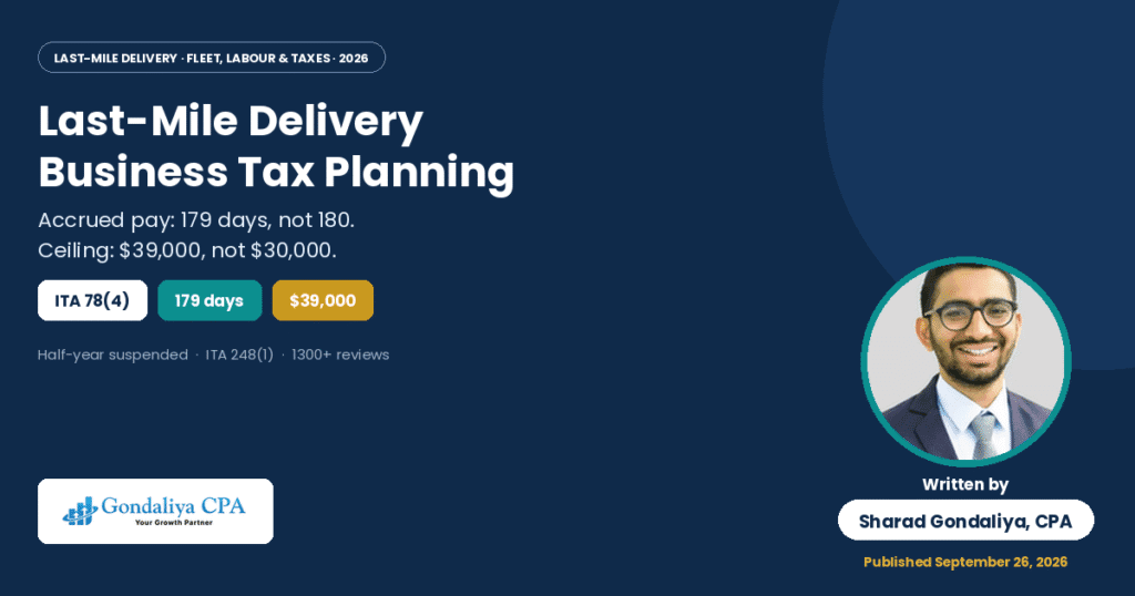 Last-Mile Delivery Business Tax Planning in Canada