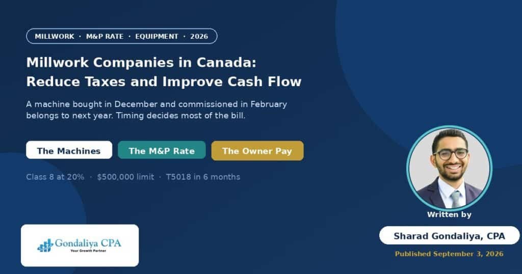 How Millwork Companies in Canada Can Reduce Taxes and Improve Cash Flow With Strategic Tax Planning How Millwork Companies in Canada Can Reduce Taxes