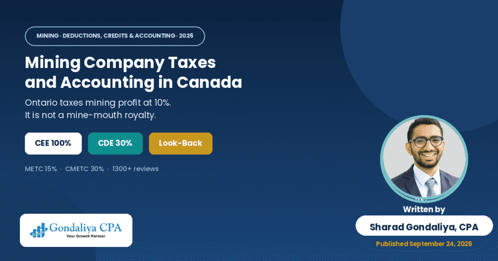 Mining Company Taxes and Accounting in Canada
