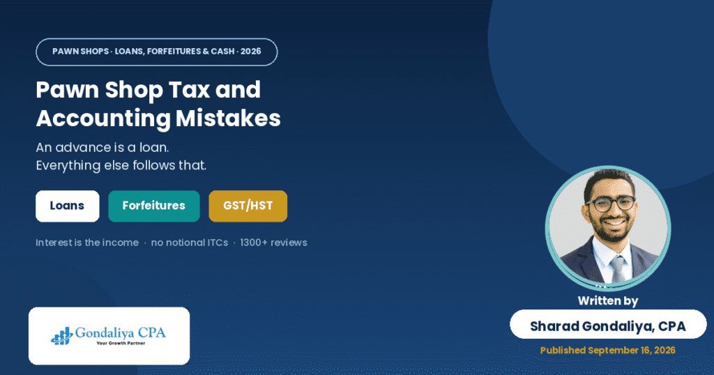 Common Tax and Accounting Mistakes Pawn Shops Make in Canada