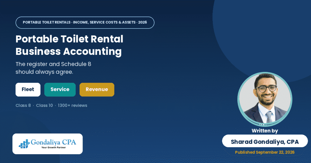 Portable Toilet Rental Business Accounting in Canada: Rental Income, Service Costs & Asset Tracking Portable Toilet Rental Business Accounting in Canada