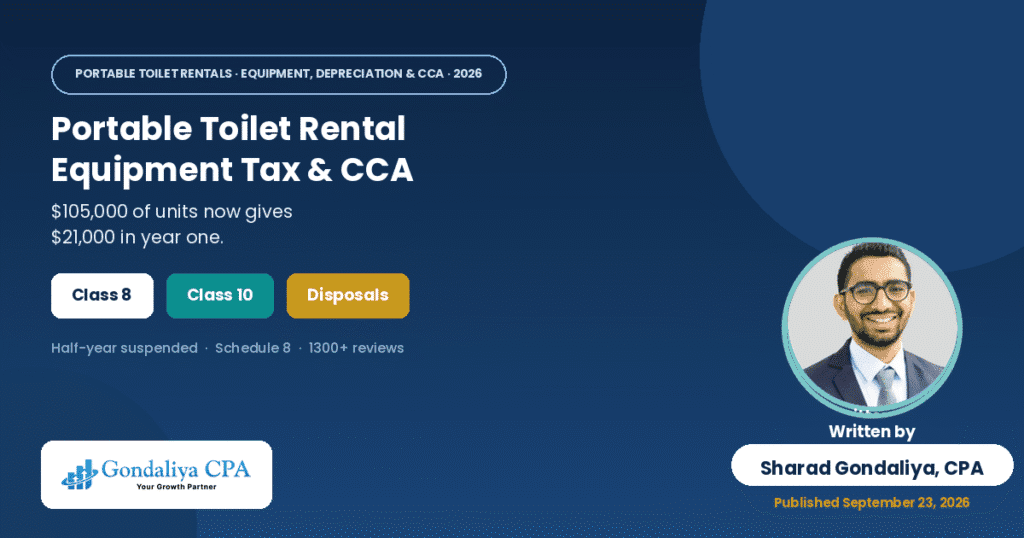 Portable Toilet Rental Business Tax Treatment in Canada