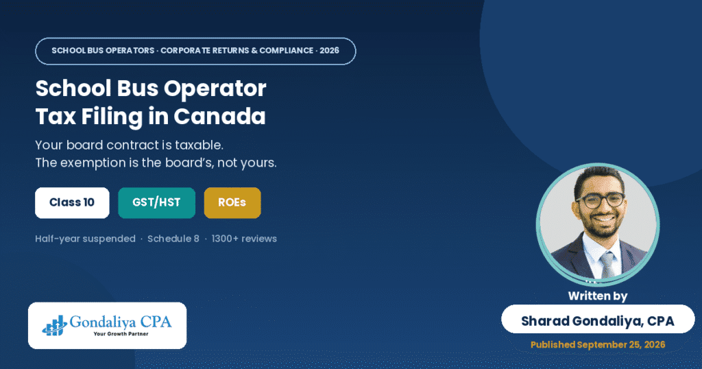 School Bus Operator Tax Filing in Canada
