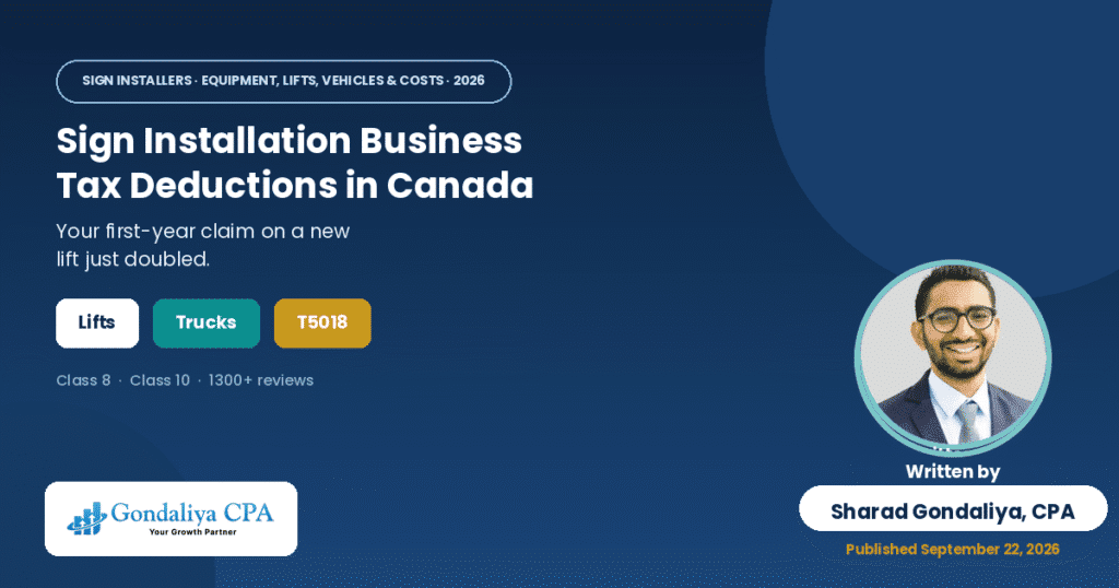 Sign Installation Business Tax Deductions in Canada