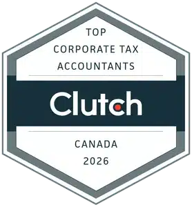 Top Clutch Corporate Tax Accountants Canada 2026 badge awarded to Gondaliya CPA