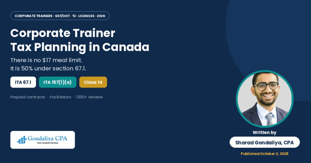 Corporate Trainer Tax Planning in Canada