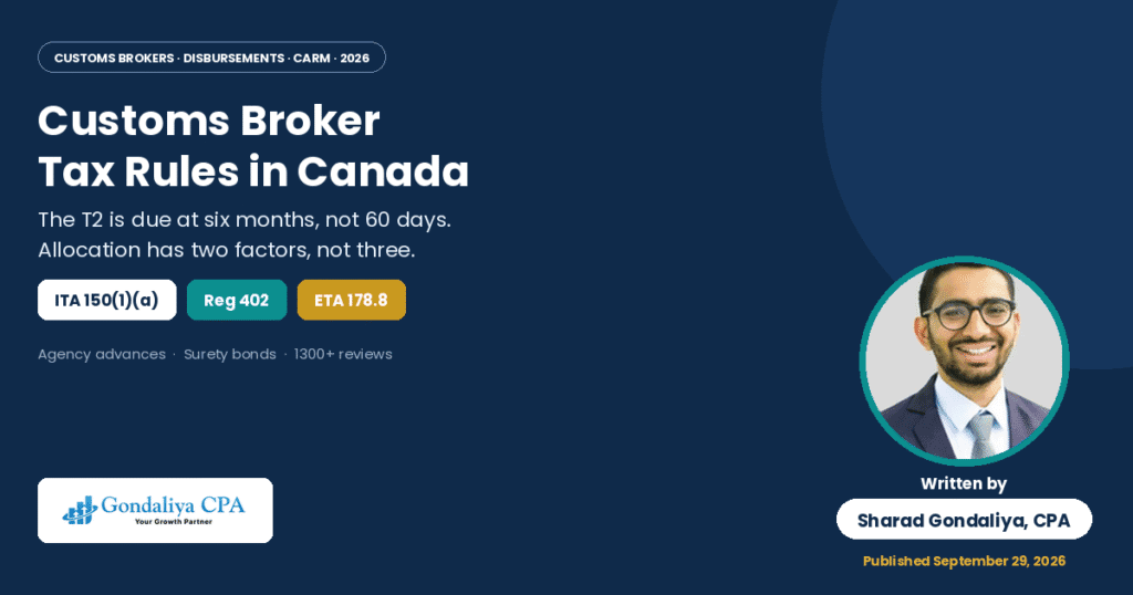 Customs Broker Tax Rules in Canada