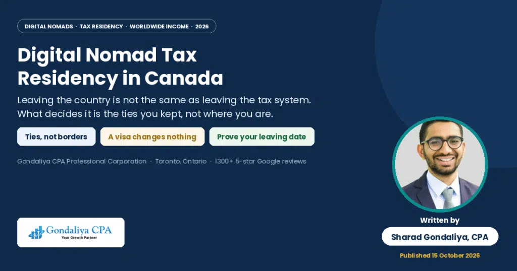 Digital Nomad Tax Residency in Canada
