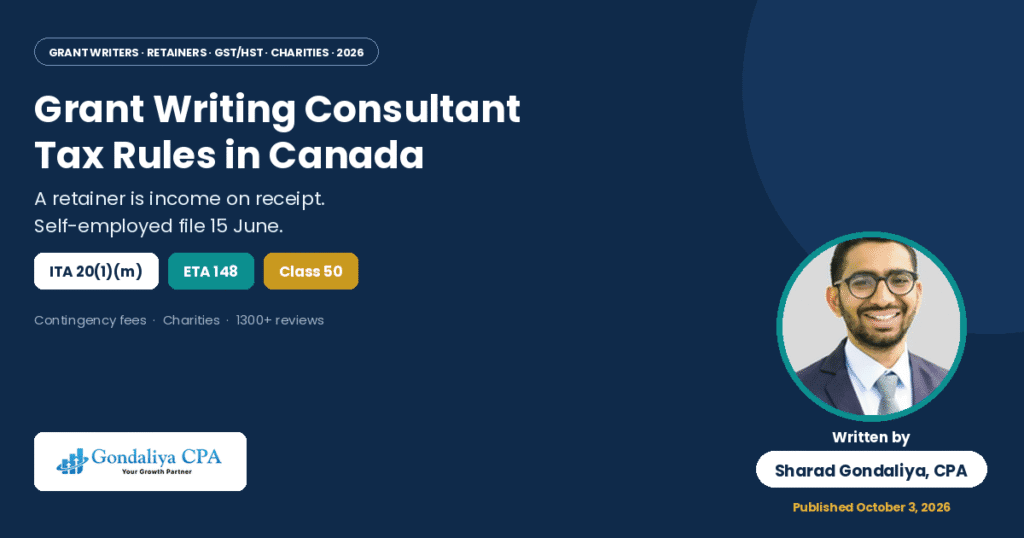 Grant Writing Consultant Tax Rules in Canada
