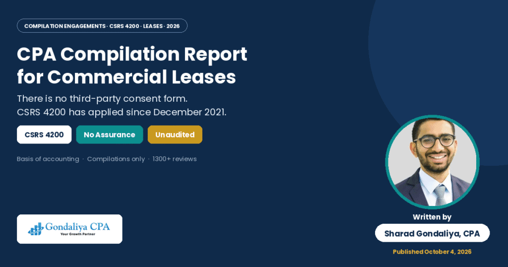 CPA Compilation Report for Commercial Lease Applications in Canada