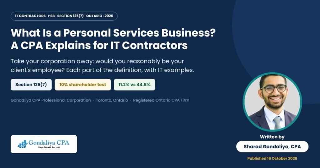 What Is a Personal Services Business in Canada? CPA Guide
