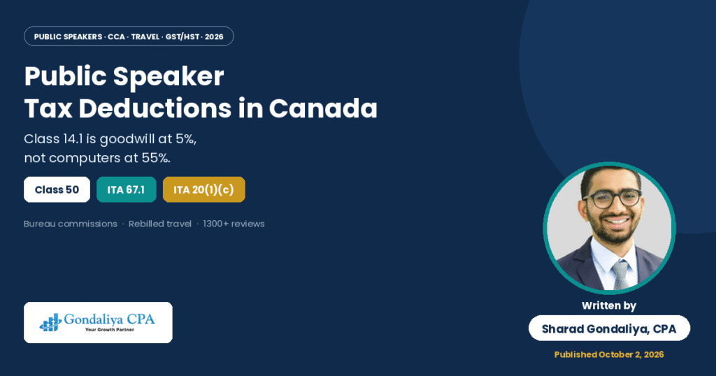 Public Speaker Tax Deductions in Canada