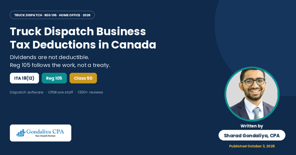 Truck Dispatch Business Tax Deductions in Canada